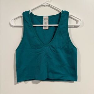 Athleta Teal V-Neck Tank Top